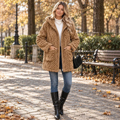 【S-3XL】Najpredávanejší dámsky kardigán na zips – jednofarebný, obojstranný, plyšový, ležérny, na jeseň a zimu