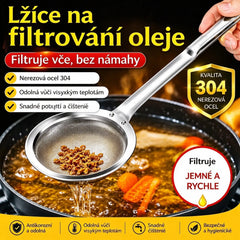 🍲 Sada 3 kusů 🍲 Cedníková lžíce z nerezové oceli 304 | Snadno odstraní pěnu a zbytky!