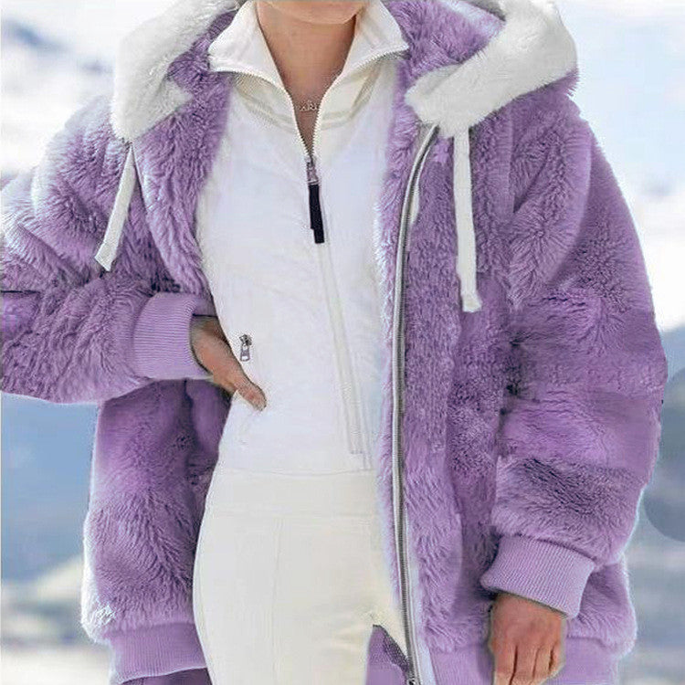☃️Limitovaná zľava 39%❄️【S-5XL】Dámska bunda 2026 s kontrastnými pruhmi z hustého plyšu