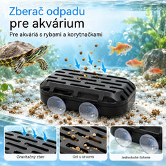 🐢 Zberač odpadu z akvária a korytnačky · Gravitačný zber · Dve prísavky · Jednoduché čistenie!