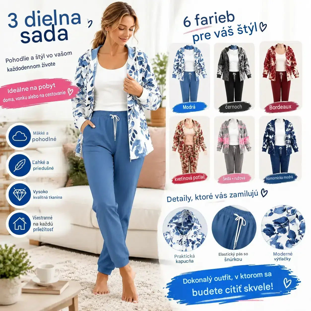 【S-3XL】💃 💖 Nová súprava na doma na rok 2026 – jednoduchá a elegantná.