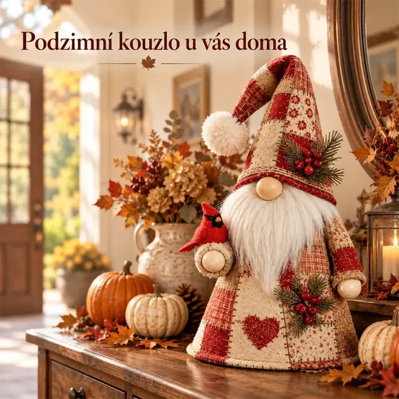 🎅✨Osvetlenie „Patchworkový trpaslík“