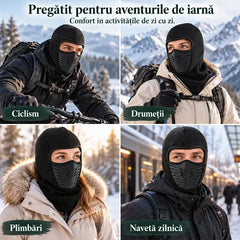 Zimná zateplená tvárová maska na bicykel/do terénu – ochranná, prachotesná a priedušná