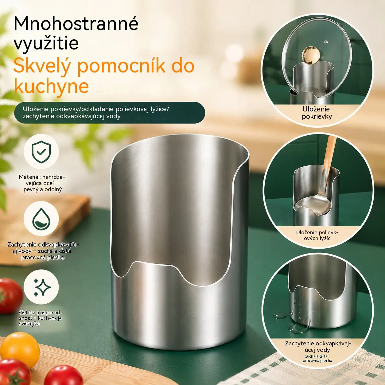 ⏰🔥 50% zľava po obmedzenú dobu! 🥄 Multifunkčný organizér na kuchynské náčinie: majte všetko usporiadané a ľahko dostupné ✨🏠