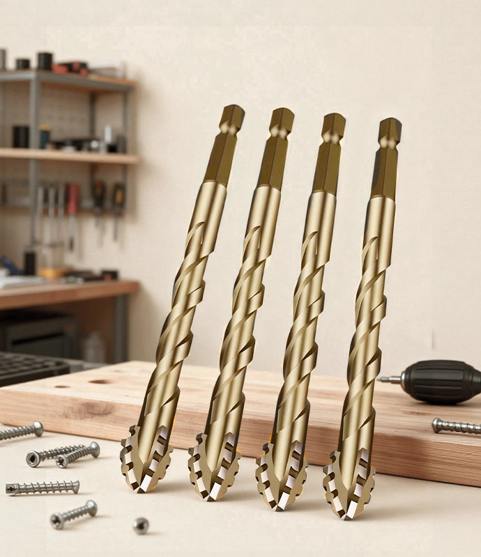 【4+5+6+8+10+12 mm】 | Set ekscentričnih svrdala s 5 žljeba za teške uvjete rada