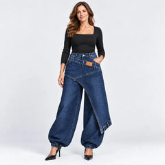 👖【XS-3XL】Štýlové a pohodlné džínsy so širokými nohavicami ✨💞