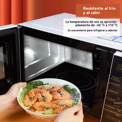 【100 uds】Tapa de frescura desechable de grado alimenticio,Protección de alimentos rápida y sencilla