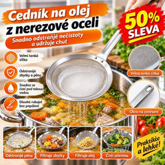 🍲 Sada 3 kusů 🍲 Cedníková lžíce z nerezové oceli 304 | Snadno odstraní pěnu a zbytky!
