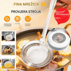 🍲 Set od 3 dijela 🍲 Žlica-cjedilo od nehrđajućeg čelika 304 | Lako filtrira pjenu i nečistoće!