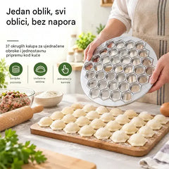 🥟 Pripremite pieroge ili pelmene za nekoliko sekundi! Kalup od 37 dijelova · Jedan pritisak proizvodi 37 identičnih dijelova · Učinkovito, brzo i jednostavno za čišćenje!