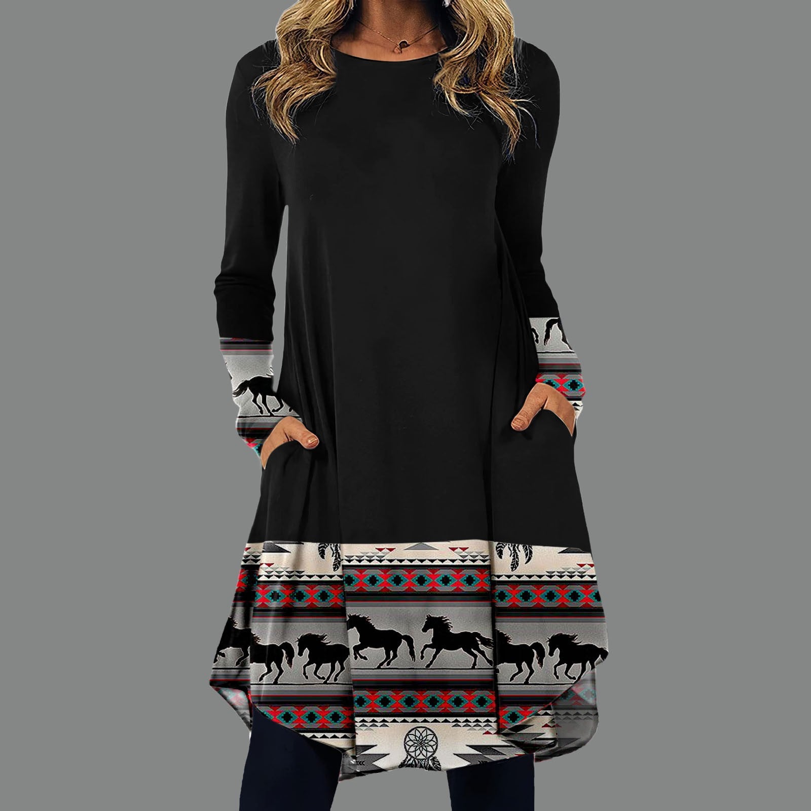 👗🍁【S-5XL】Dámske etnické módne ležérne šaty